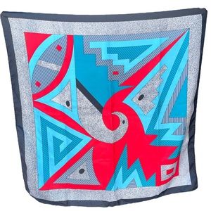 Vintage Large silk scarf Can make a size medium to large wrap shirt.